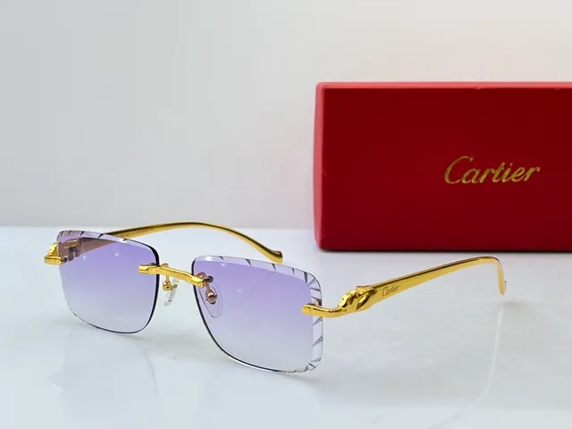 Cartier Panthère Rimless Gradient Brown Sunglasses 4