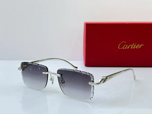 Cartier Panthère Rimless Gradient Brown Sunglasses 5