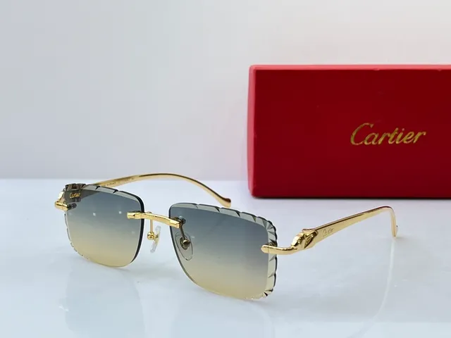 Cartier Panthère Rimless Gradient Brown Sunglasses 6