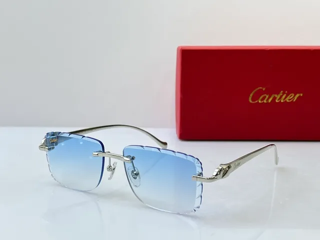 Cartier Panthère Rimless Gradient Brown Sunglasses 8