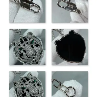 Cartier Panthère Tiger Pavé Emerald Eye قلادة