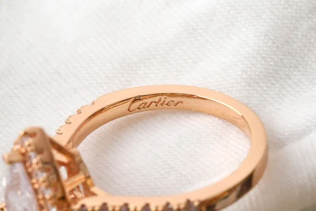 Cartier Pear-Cut Diamond Halo Pavé Ring 2