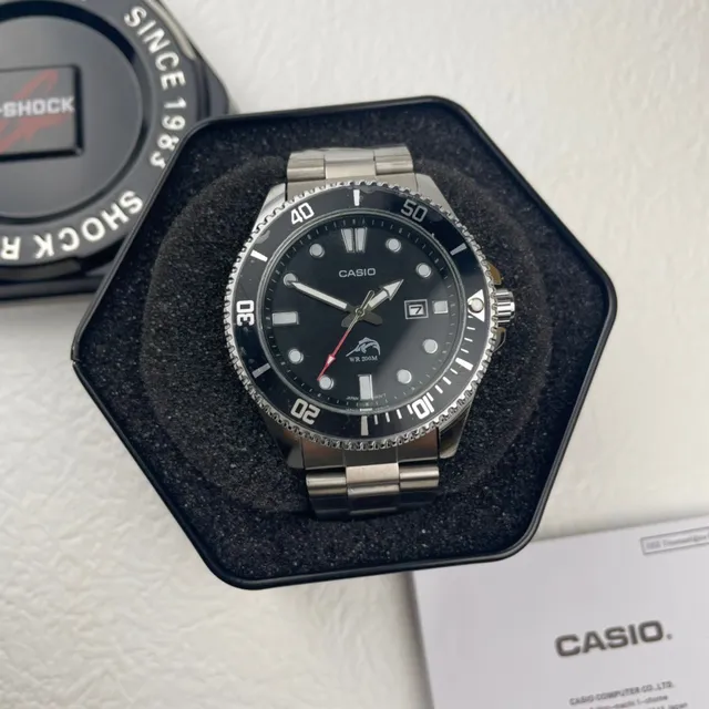 كاسيو G-Shock Frogman نمط الغوص وجه أسود ستيل مقاوم للصدأ ساعة رياضية 8