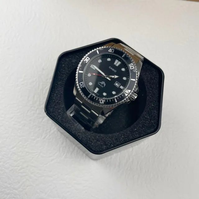 كاسيو G-Shock Frogman نمط الغوص وجه أسود ستيل مقاوم للصدأ ساعة رياضية 9