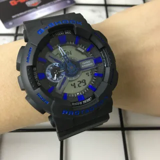 Casio G-Shock GA-100 Black and Blue Sports Watch