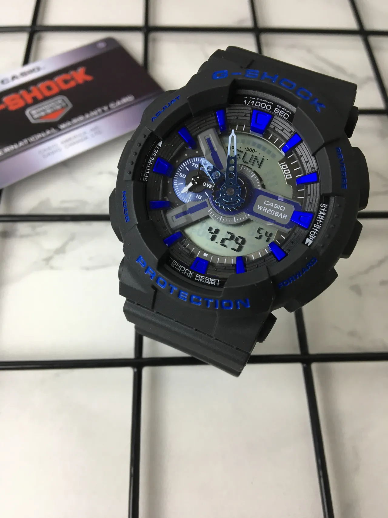 Casio G-Shock GA-100 Black and Blue Sports Watch 2