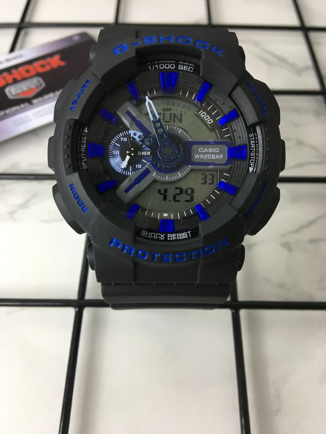 Casio G-Shock GA-100 Black and Blue Sports Watch 3