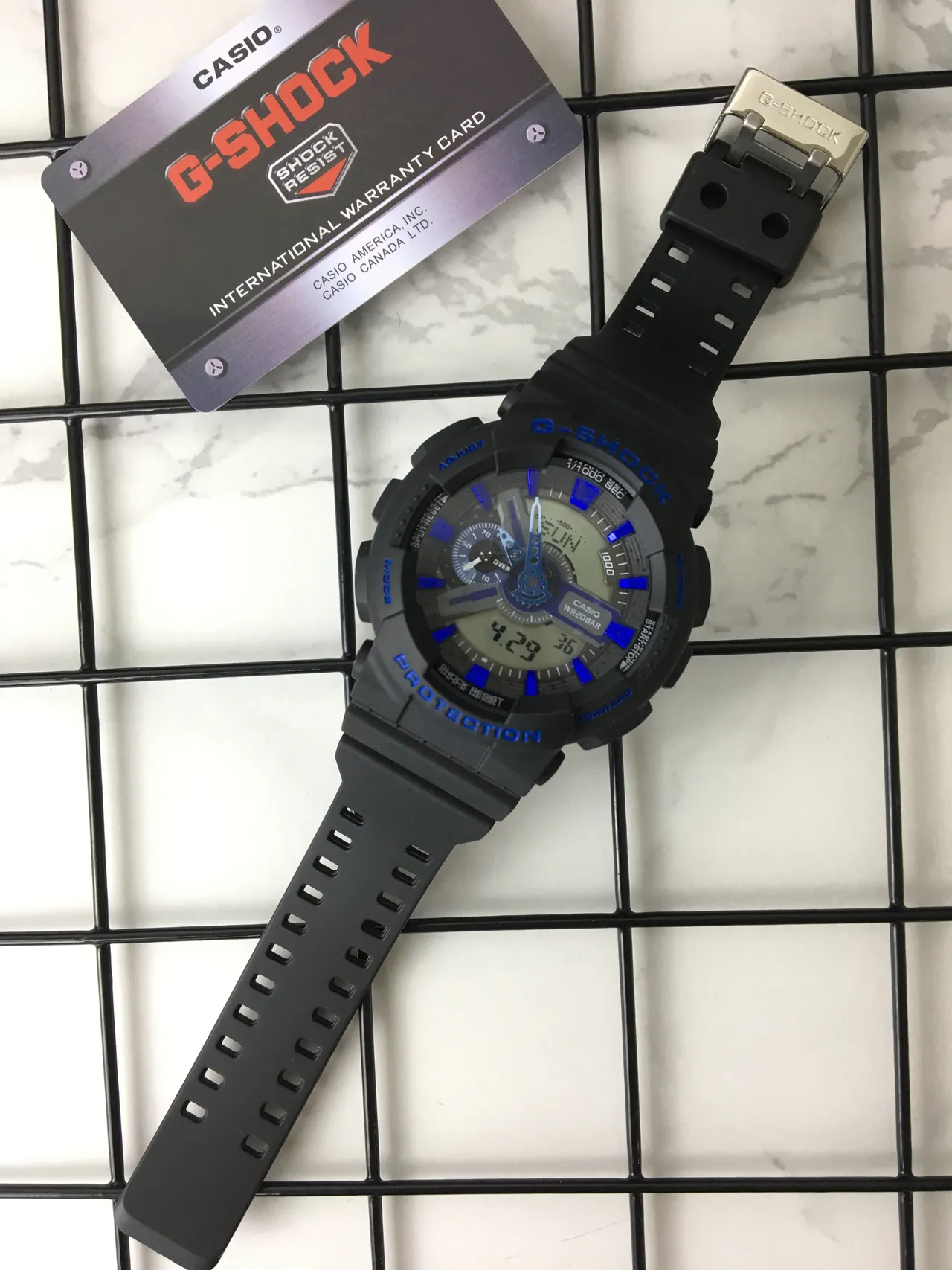 Casio G-Shock GA-100 Black and Blue Sports Watch 6