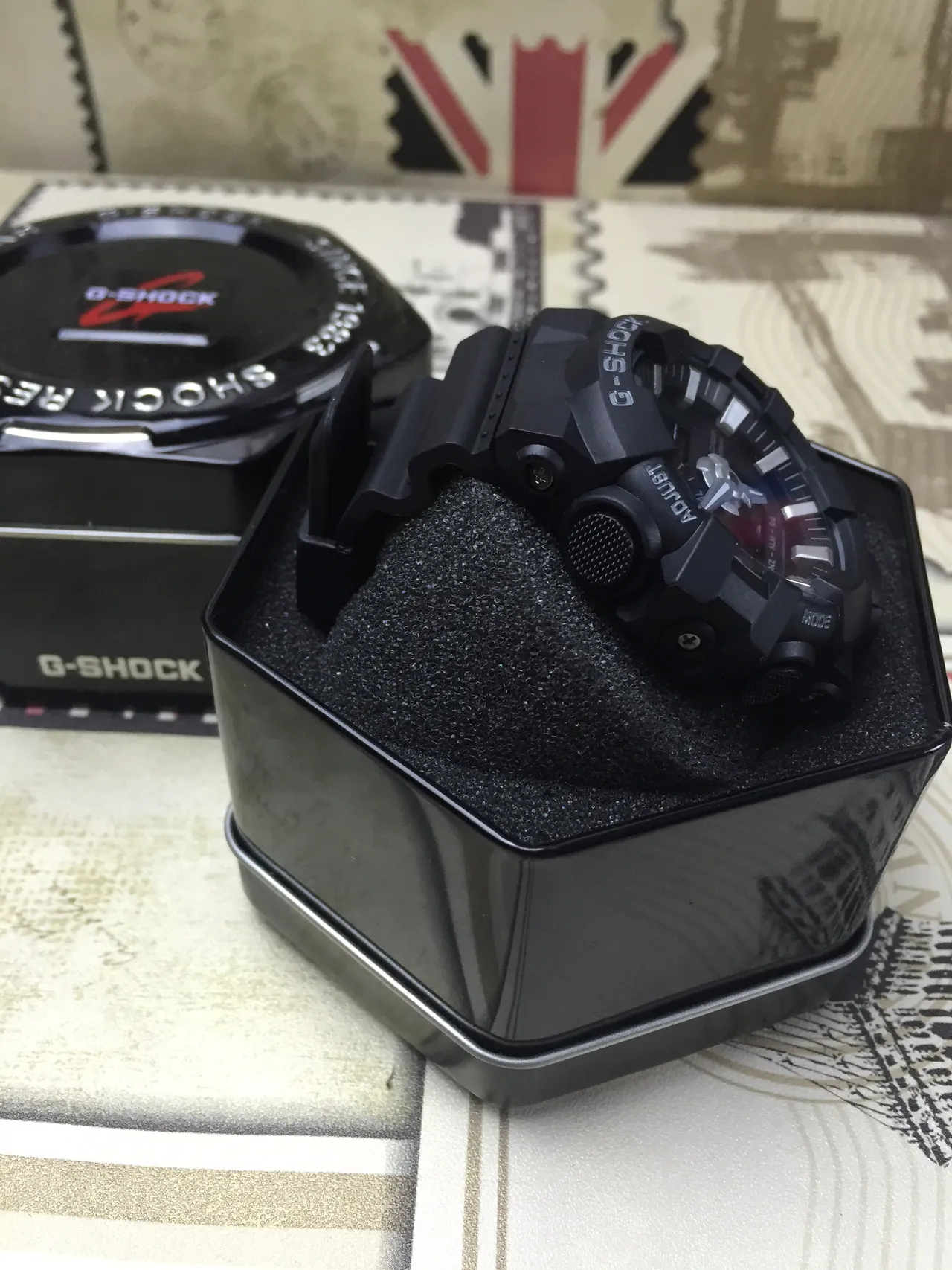 Casio G-Shock GA-100 黑色树脂运动手表 10