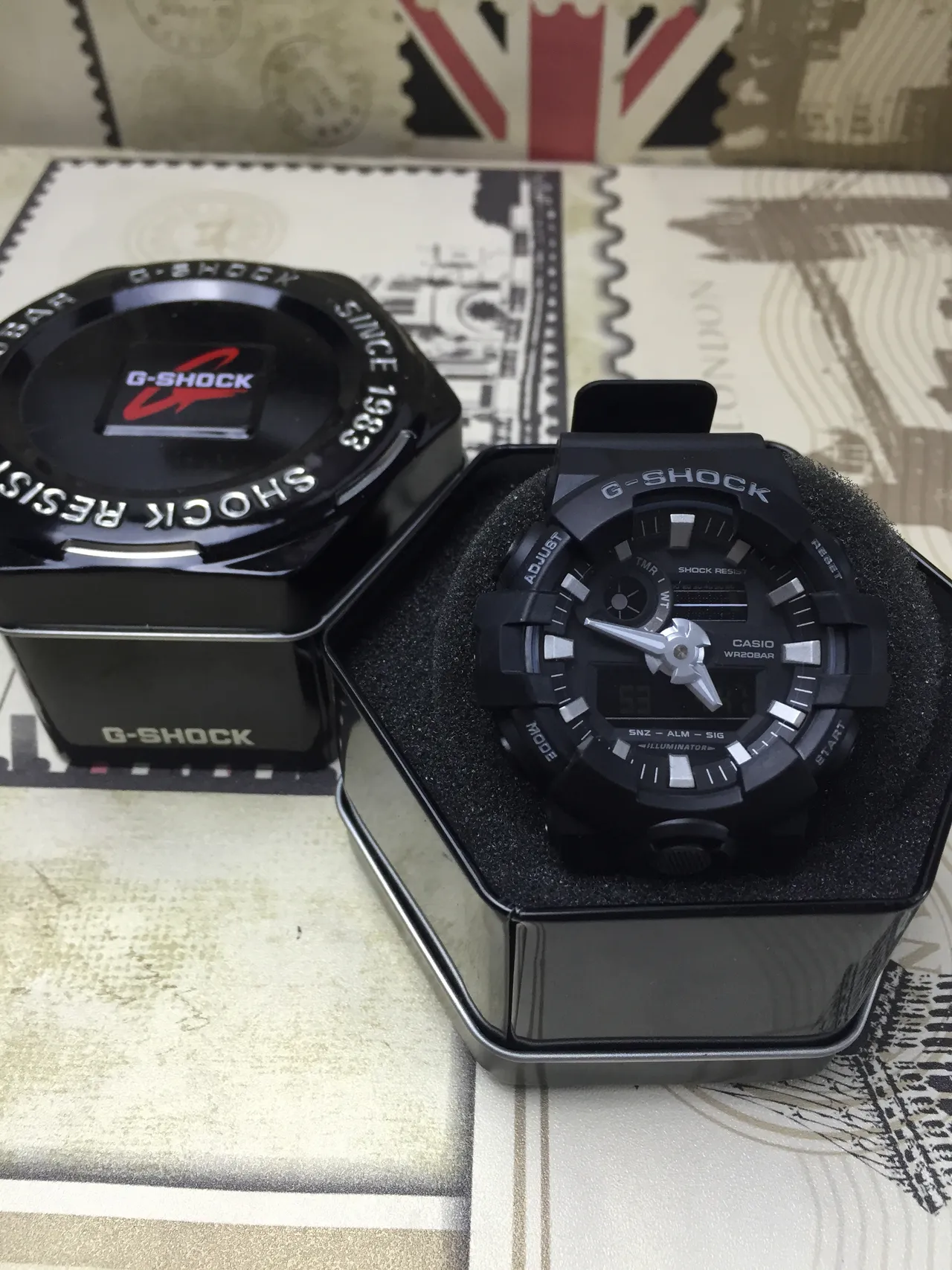 Casio G-Shock GA-100 黑色树脂运动手表 11