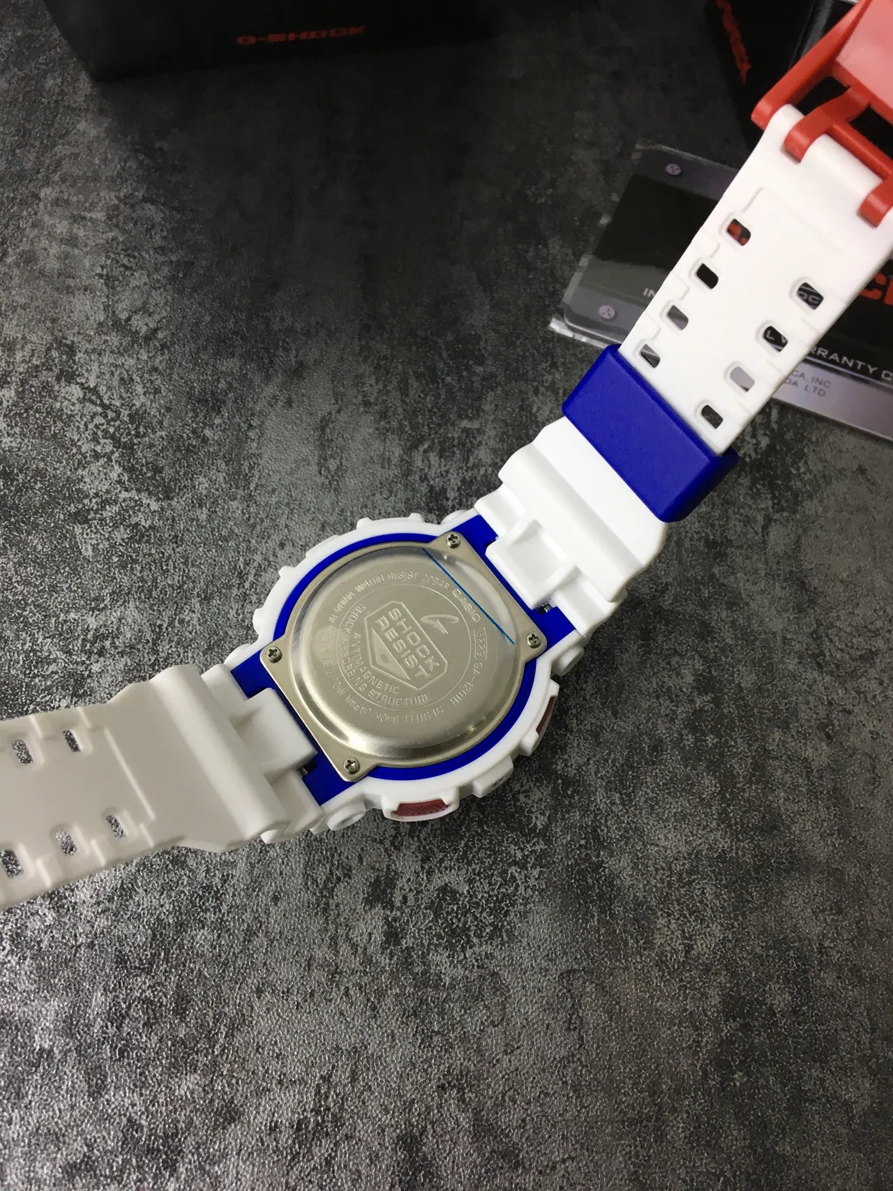 Casio G-Shock GA-100 Blanco Azul Analógico-Digital Reloj Deportivo 3