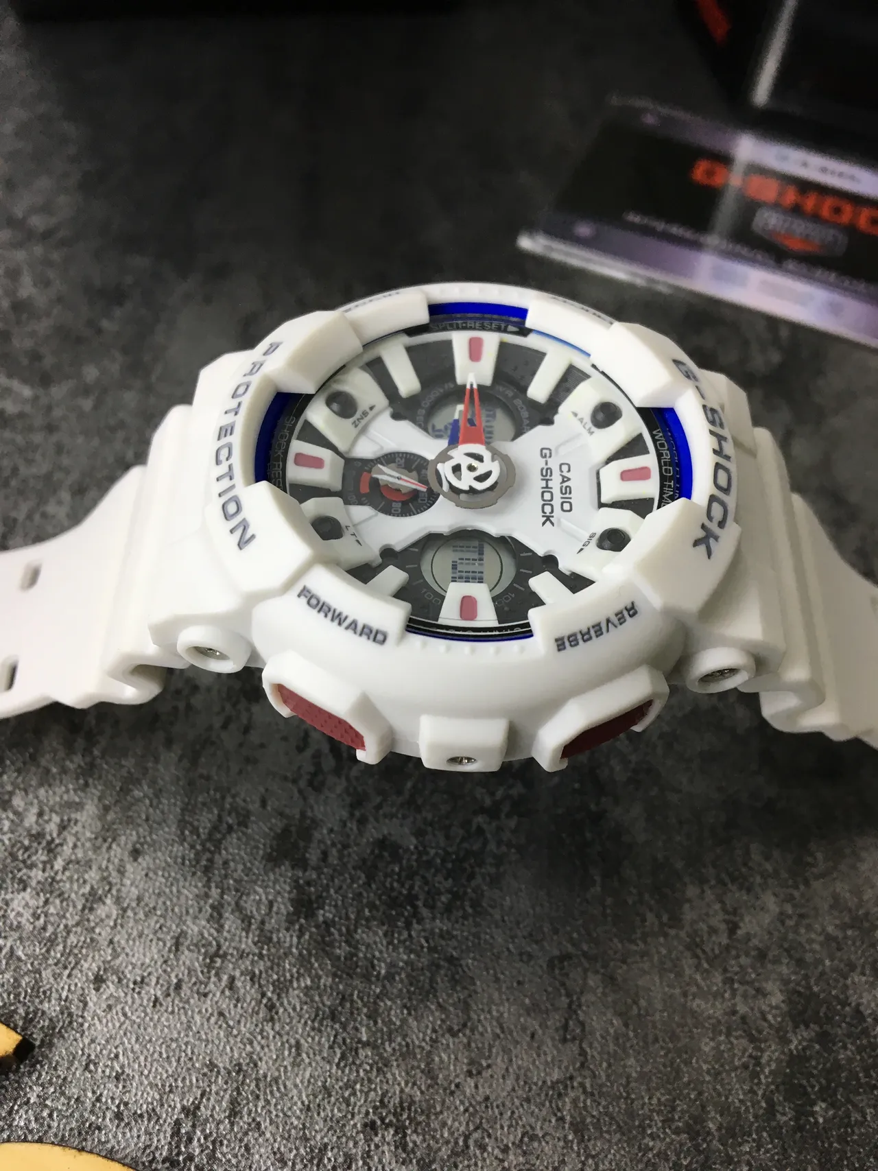 Casio G-Shock GA-100 Blanco Azul Analógico-Digital Reloj Deportivo 4