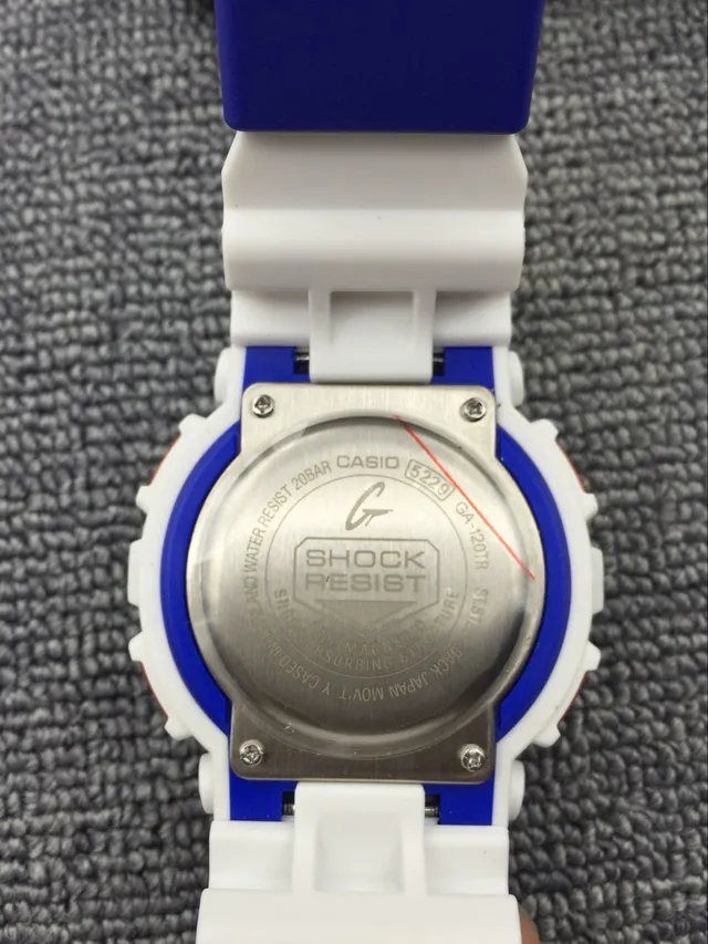 Casio G-Shock GA-100 Blanco Azul Analógico-Digital Reloj Deportivo 11