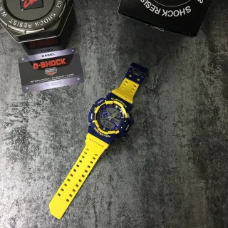 Casio G-Shock GA-100 黄海军蓝运动手表