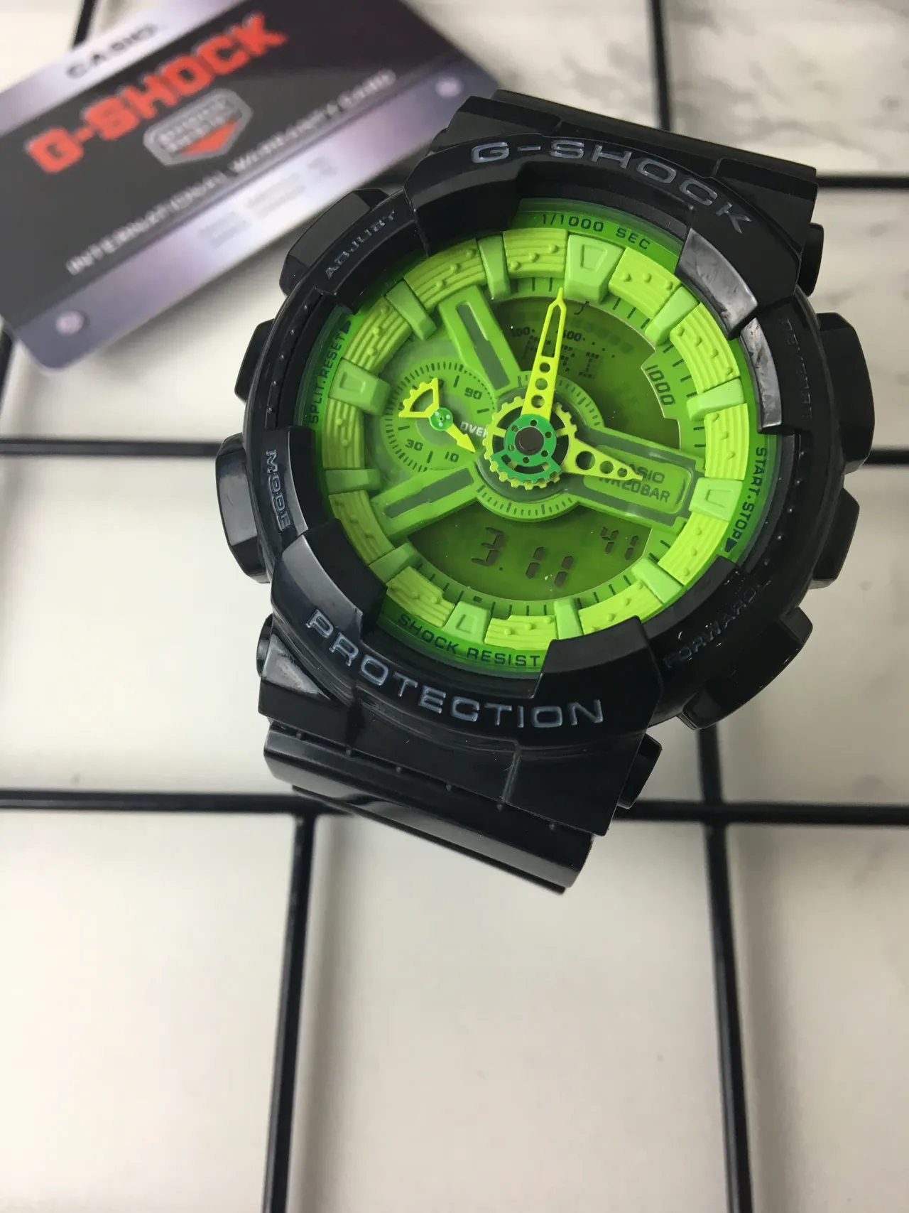Casio G-Shock GA-110 Lime Green Black Sports Watch 2