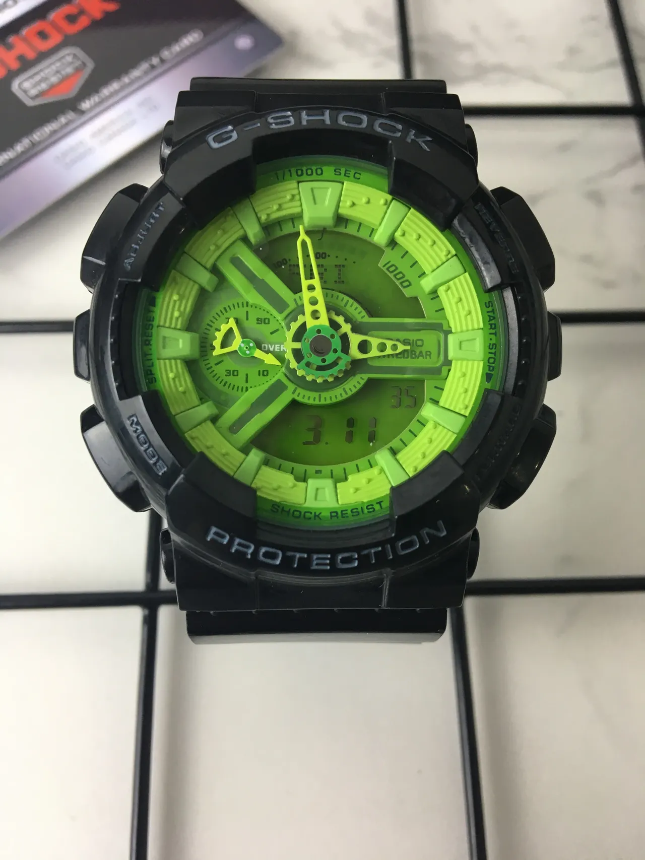 Casio G-Shock GA-110 Lime Green Black Sports Watch 3