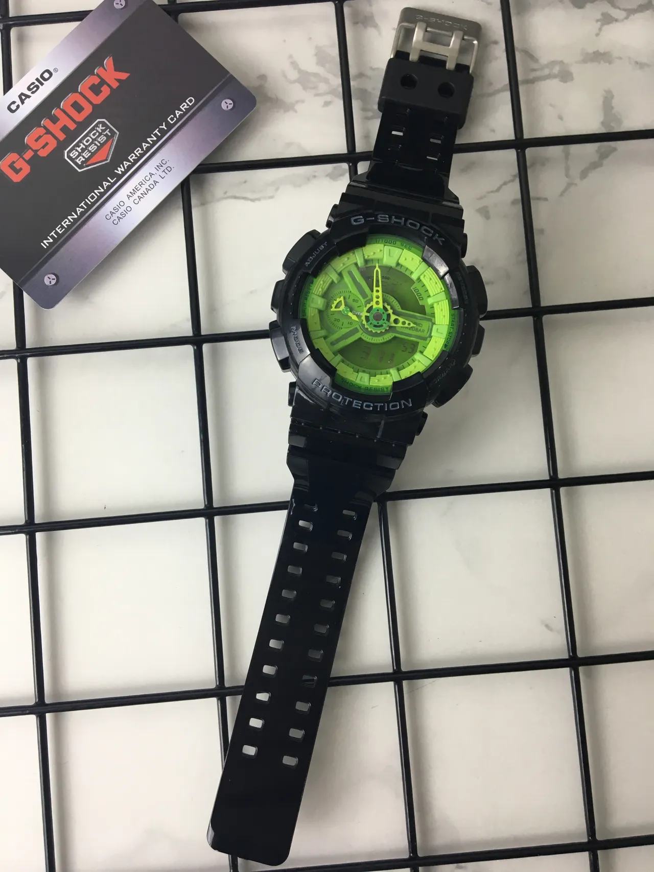 Casio G-Shock GA-110 Lime Green Black Sports Watch 6
