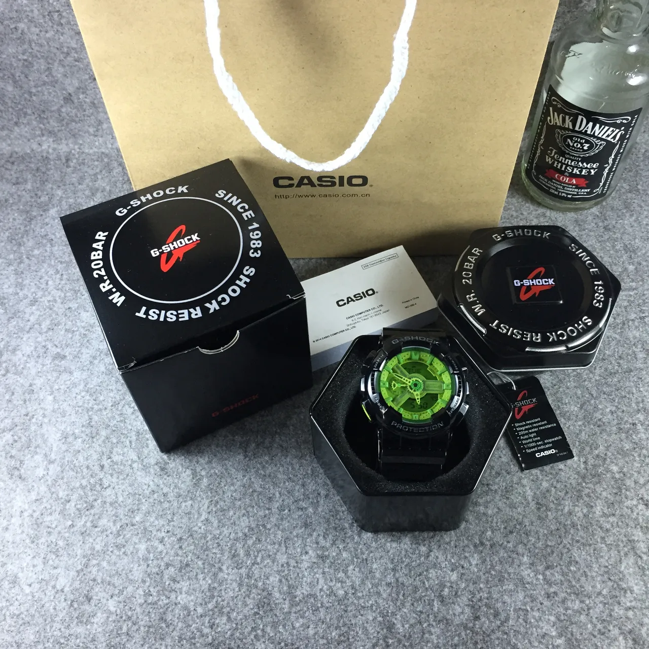 Casio G-Shock GA-110 Lime Green Black Sports Watch 7