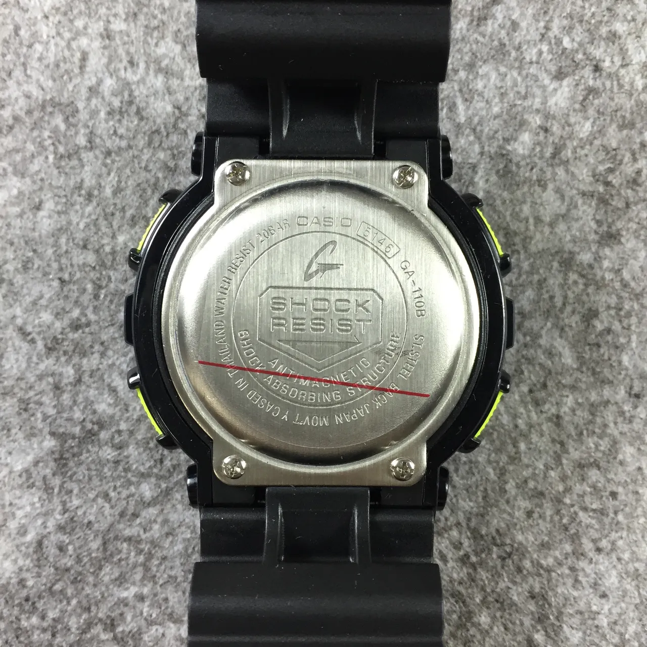 Casio G-Shock GA-110 Lime Green Black Sports Watch 9