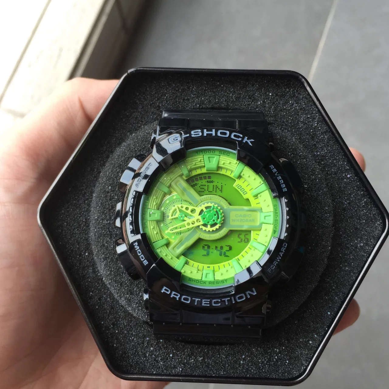 Casio G-Shock GA-110 Lime Green Black Sports Watch 14