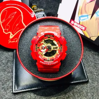 Casio G-Shock GA-110 Red and Gold Sports Watch