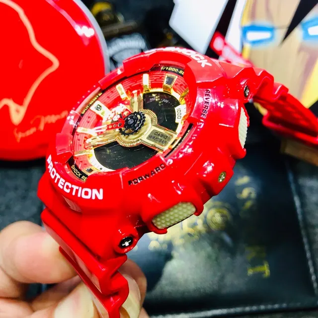 Casio G-Shock GA-110 Red and Gold Sports Watch 5
