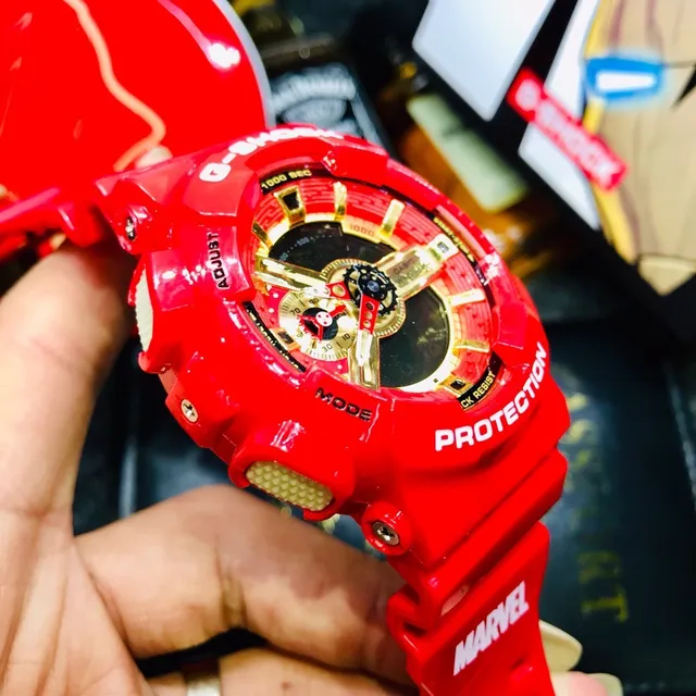 Casio G-Shock GA-110 Red and Gold Sports Watch 6