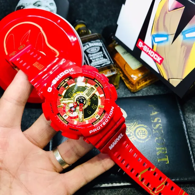 Casio G-Shock GA-110 Red and Gold Sports Watch 9