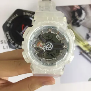 Casio G-Shock GA-110 半透明白色模拟-数字运动手表
