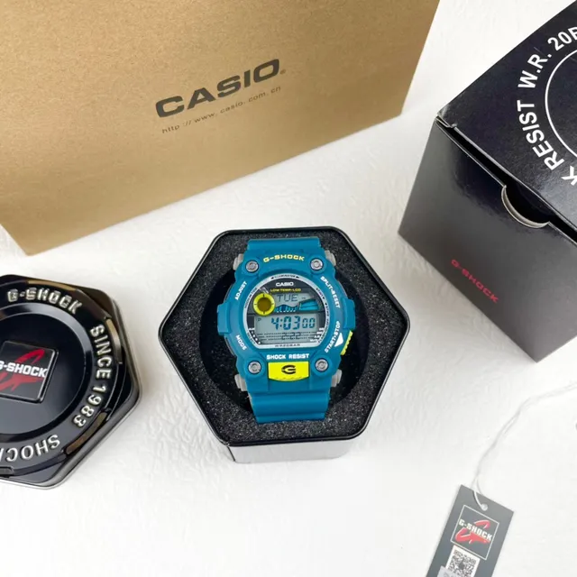 Casio G-Shock GA-2100 أزرق-أخضر وأصفر ساعة رياضية 4