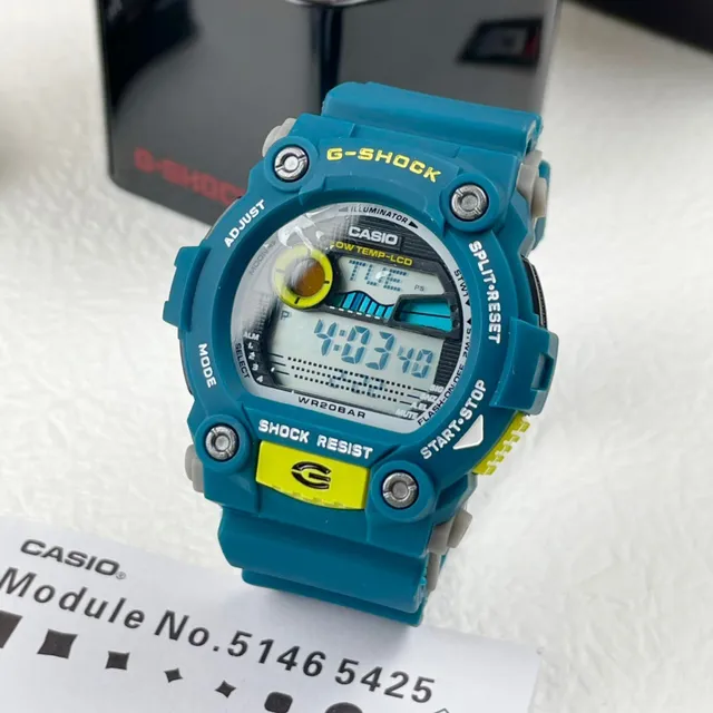 Casio G-Shock GA-2100 أزرق-أخضر وأصفر ساعة رياضية 6