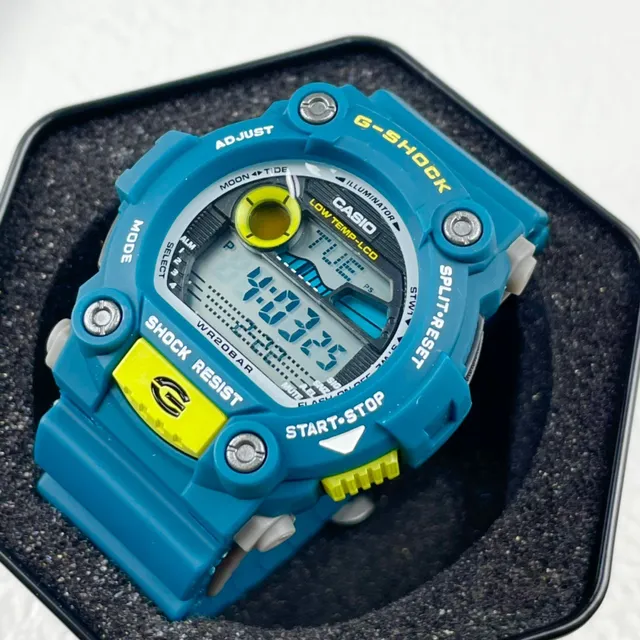 Casio G-Shock GA-2100 أزرق-أخضر وأصفر ساعة رياضية 7