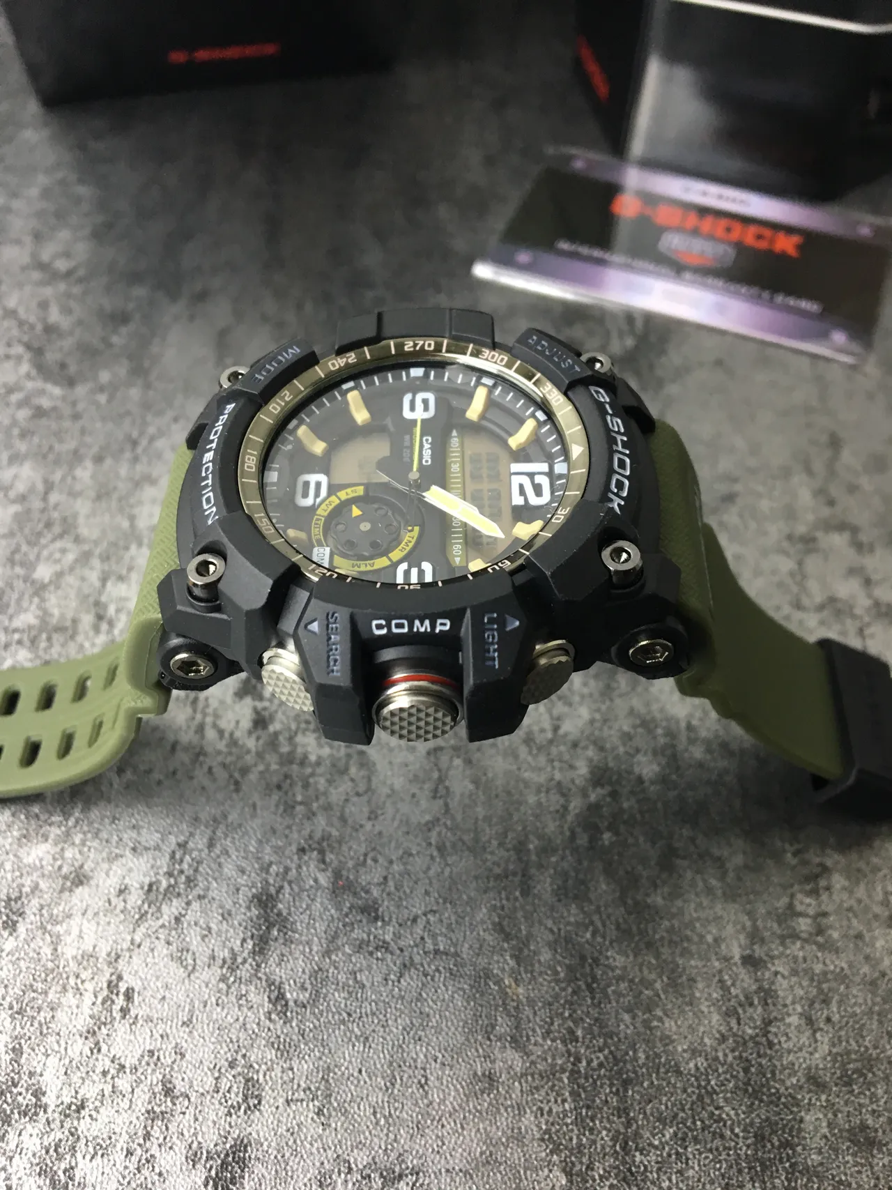 Casio G-Shock Mudmaster verde oliva relógio esportivo robusto 4