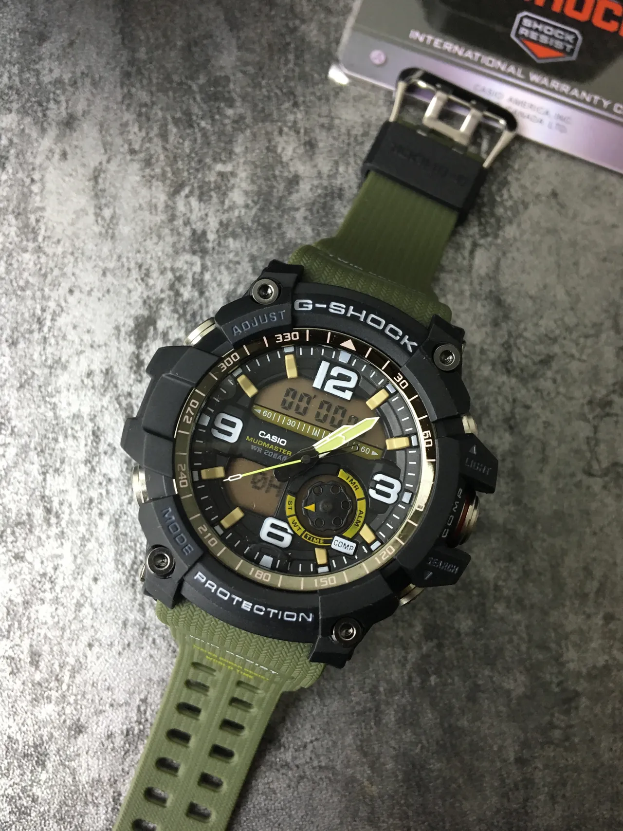Casio G-Shock Mudmaster verde oliva relógio esportivo robusto 5