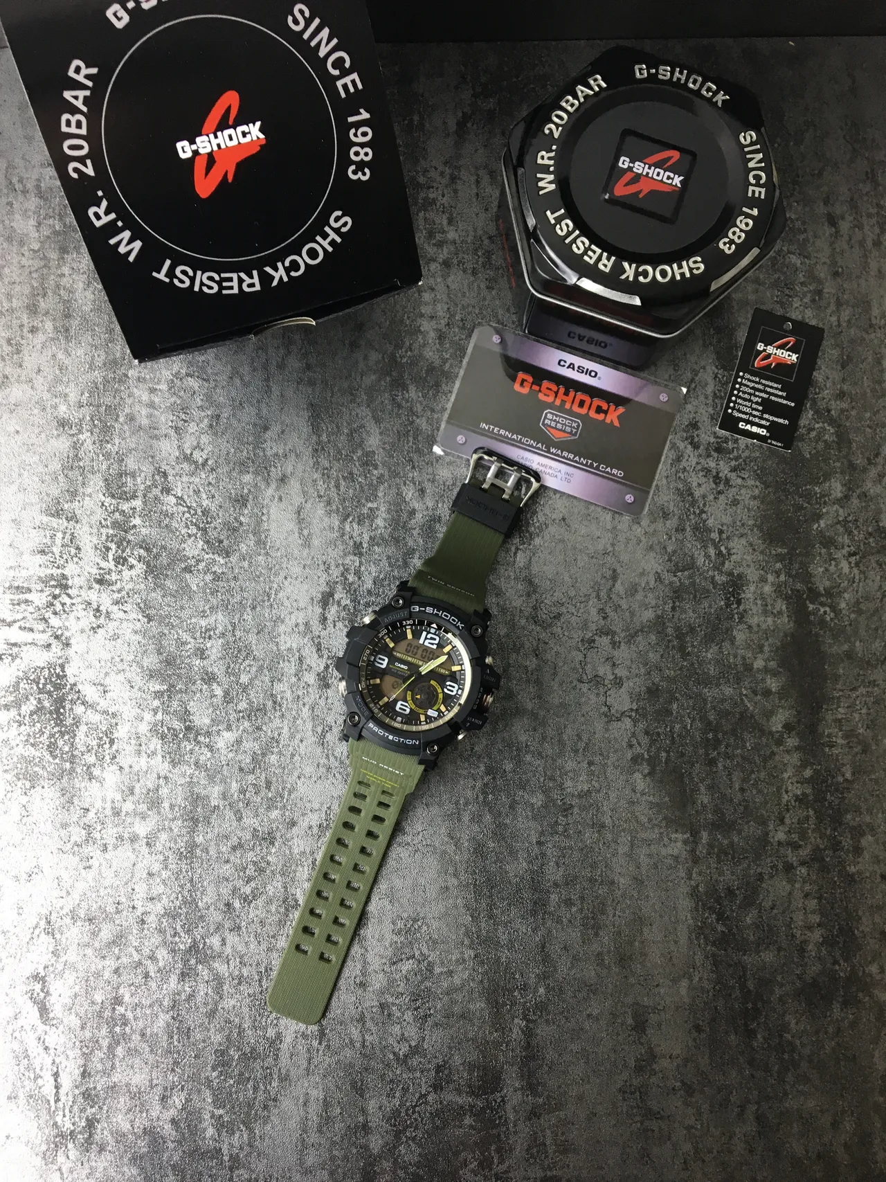 Casio G-Shock Mudmaster verde oliva relógio esportivo robusto 6