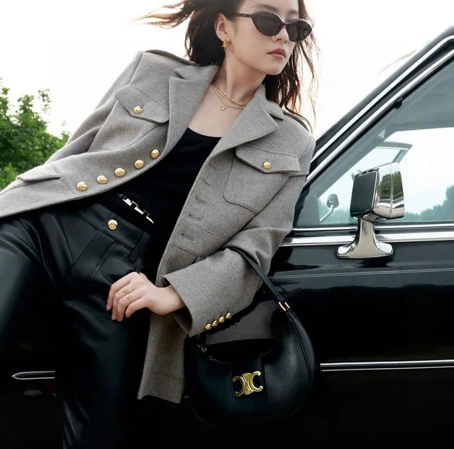Celine Black Red Structured Outerwear 6