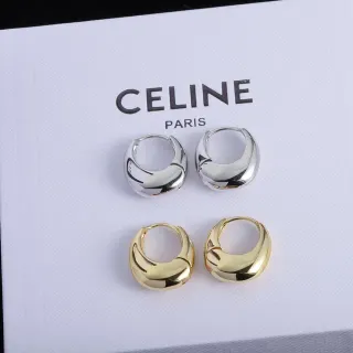 Celine Sculpted Crescent Hoop Earrings