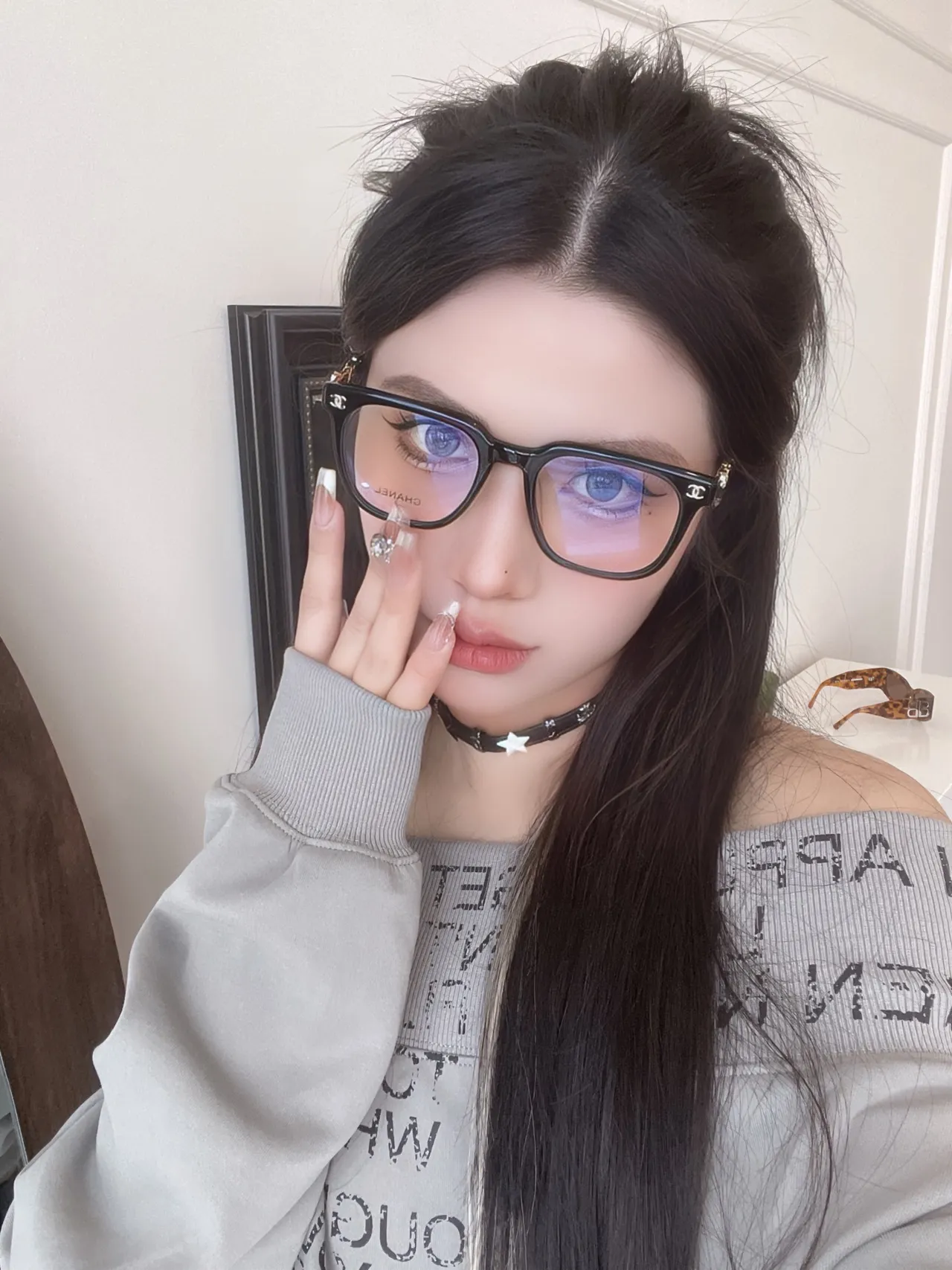 Chanel Classic Rectangular Optical Frame Preto Rosa Acetato Grosso Lentes Gradientes Tintadas Óculos Ópticos 6