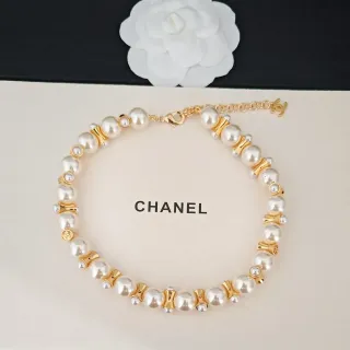 Chanel Pearl and Gold-Tone CC Logo Bracelet