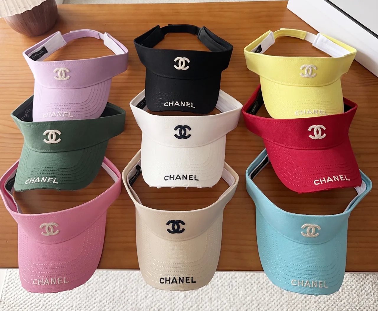 Chanel 白海军 遮阳帽轮廓 刺绣标志 棒球帽 2