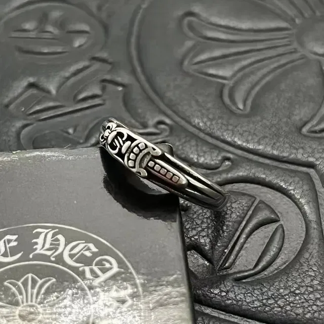 Chrome Hearts Cross and Fleur-de-Lis Oxidized Silver Ring 5