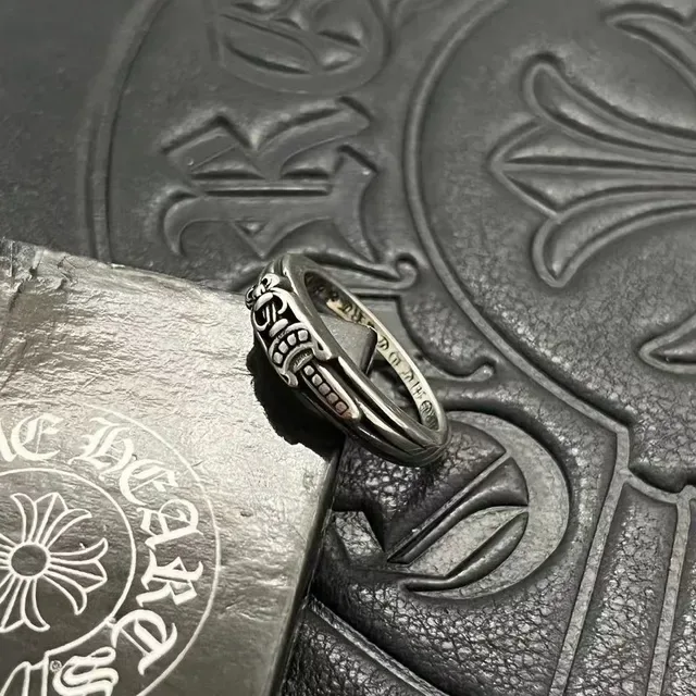 Chrome Hearts Cross and Fleur-de-Lis Oxidized Silver Ring 6