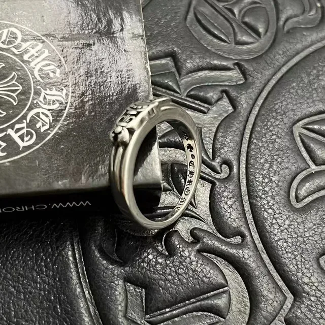 Chrome Hearts Cross and Fleur-de-Lis Oxidized Silver Ring 7