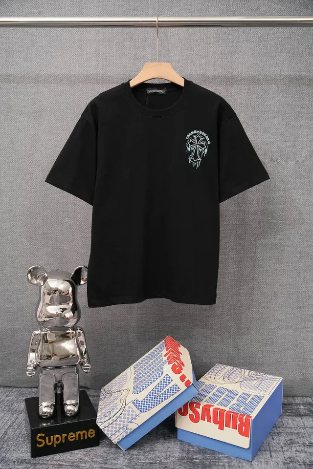 Chrome Hearts ড্রিপিং ক্রস প্রিন্টের কালো টি-শার্ট 2