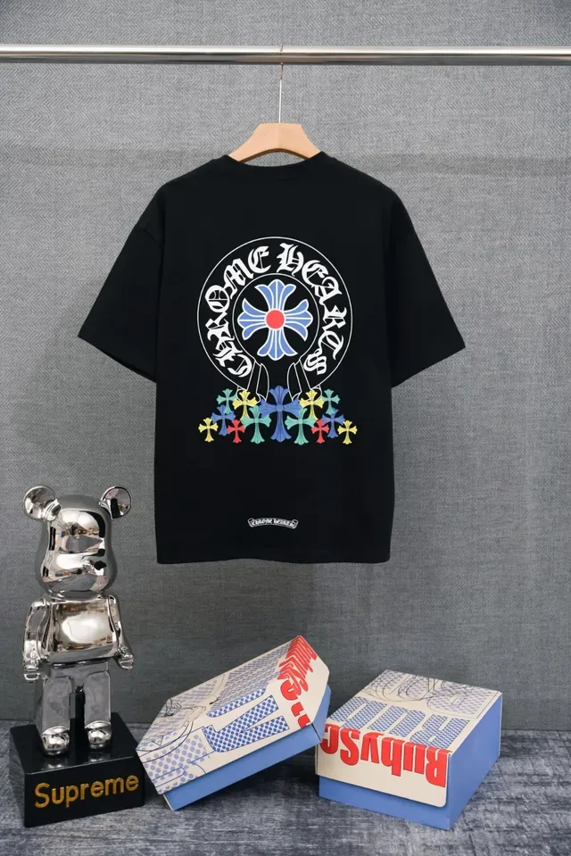 Chrome Hearts ফ্লোরাল ক্রস এমব্রয়ডারি সাদা টি-শার্ট 2