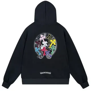 Chrome Hearts Graphic Cross Print Black Hoodie by Chrome Hearts — hoodies supplier, yupoo album photo
