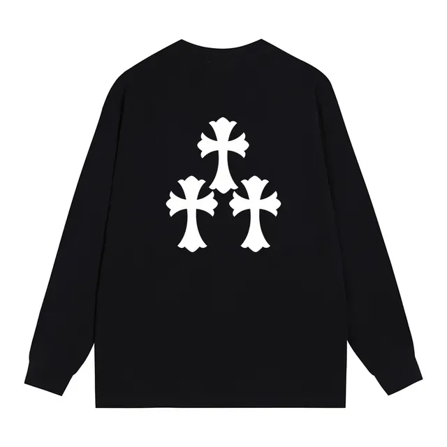 Chrome Hearts Triple Cross Black Long-Sleeve Graphic T-Shirt 2
