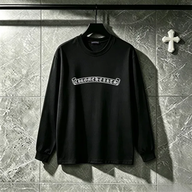 Chrome Hearts Triple Cross Black Long-Sleeve Graphic T-Shirt 8