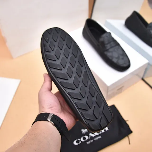 Coach Negro Gris Penny Signature C-Print Lona Loafer 4