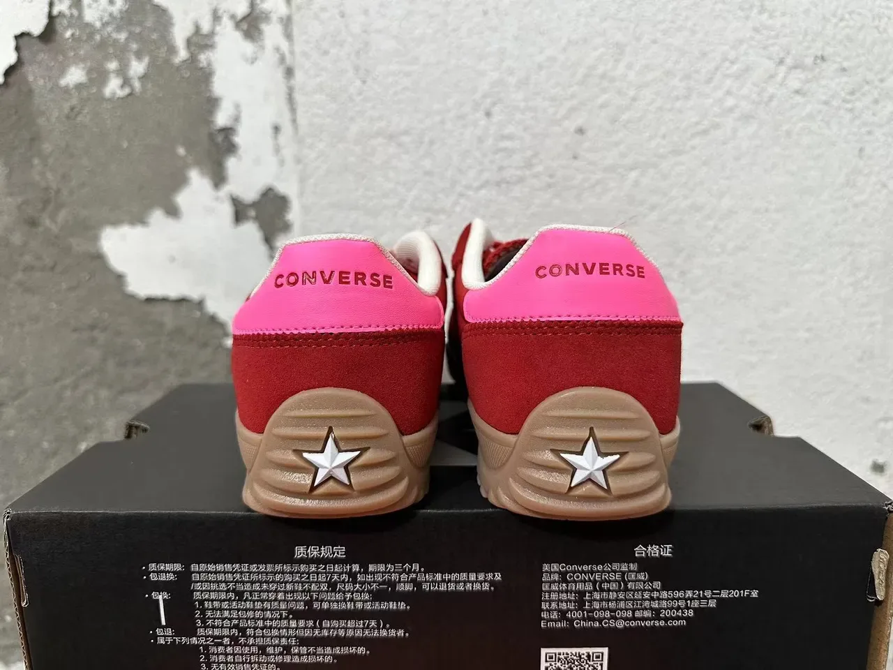 Converse One Star Red Pink Textile Low-Top Lifestyle Sneakers 2